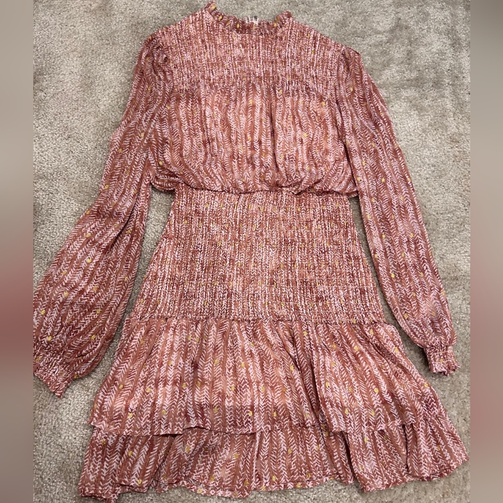 Elegant Pink Patterned Dress